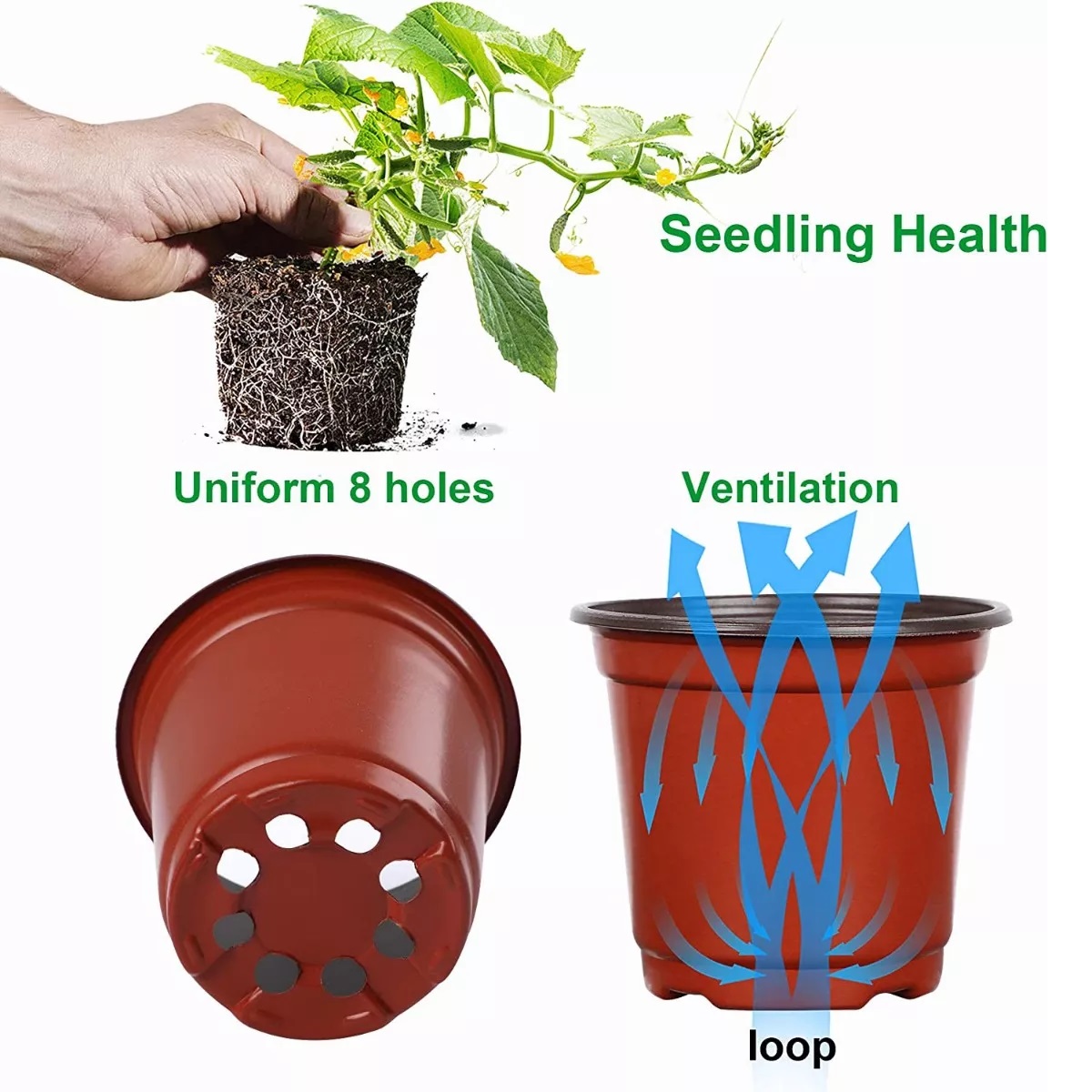 Kit Maceta Blanda De 4 Pulgadas Maceta Fácil De Plántulas 100pcs