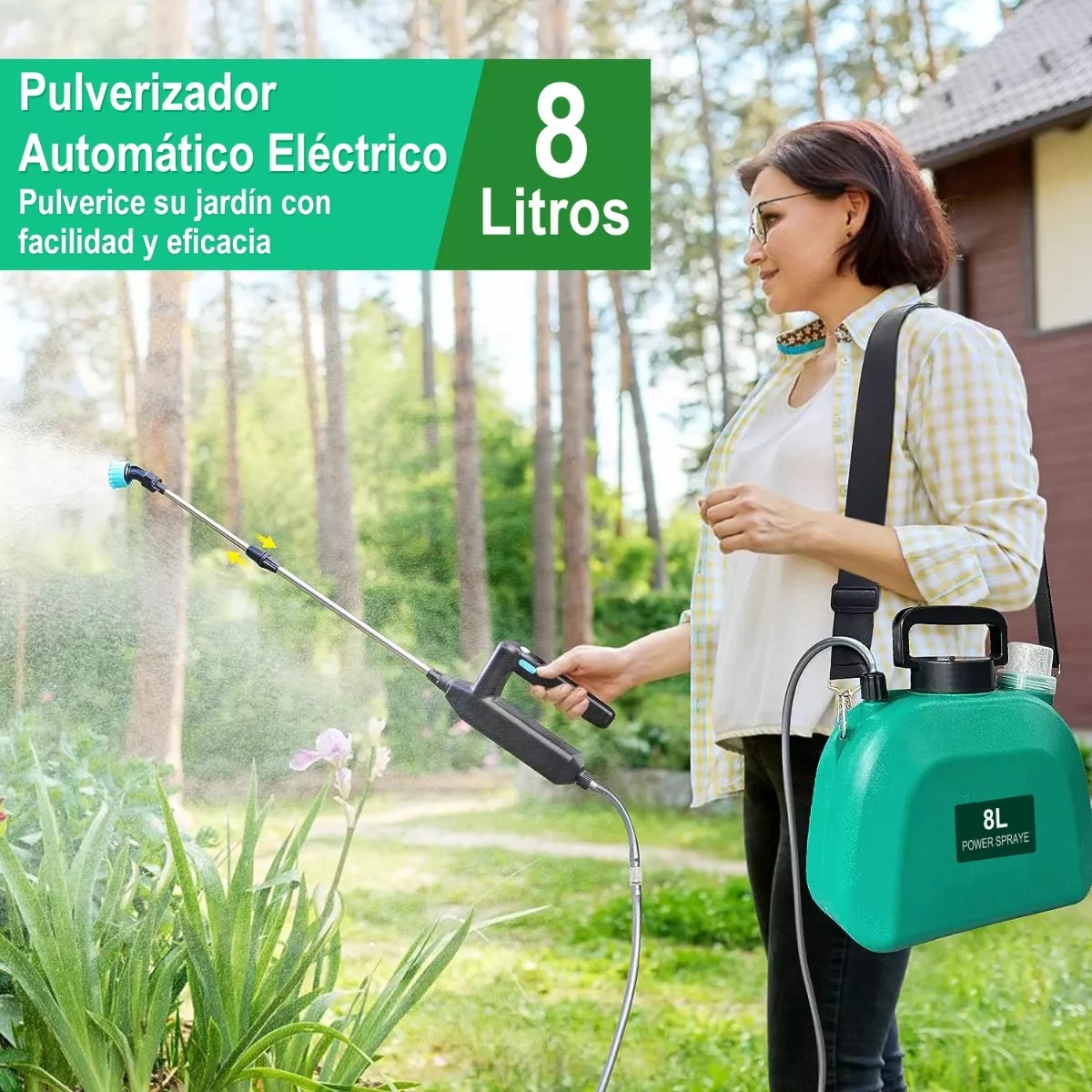 Fumigadora Electrica Aspersores Mochila Para Jardineria 8l