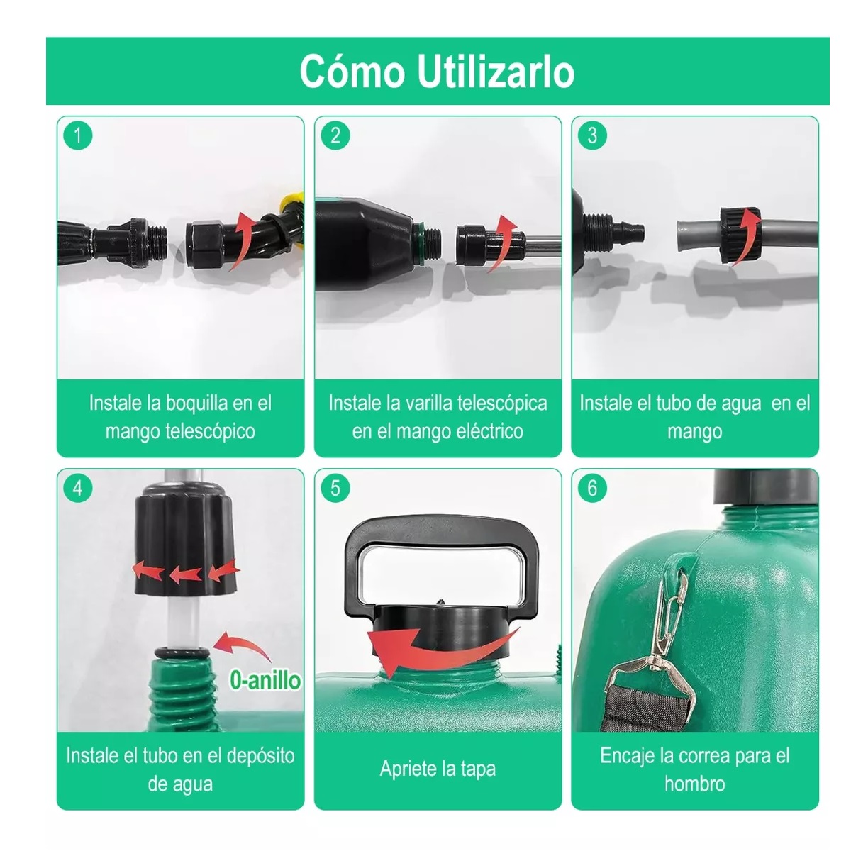 Fumigadora Electrica Aspersores Mochila Para Jardineria 8l