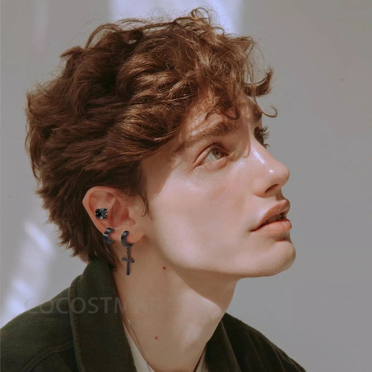 Aretes Piercing Falsos De Acero Inoxidable Para Hombre 20 Pzs Multicolor