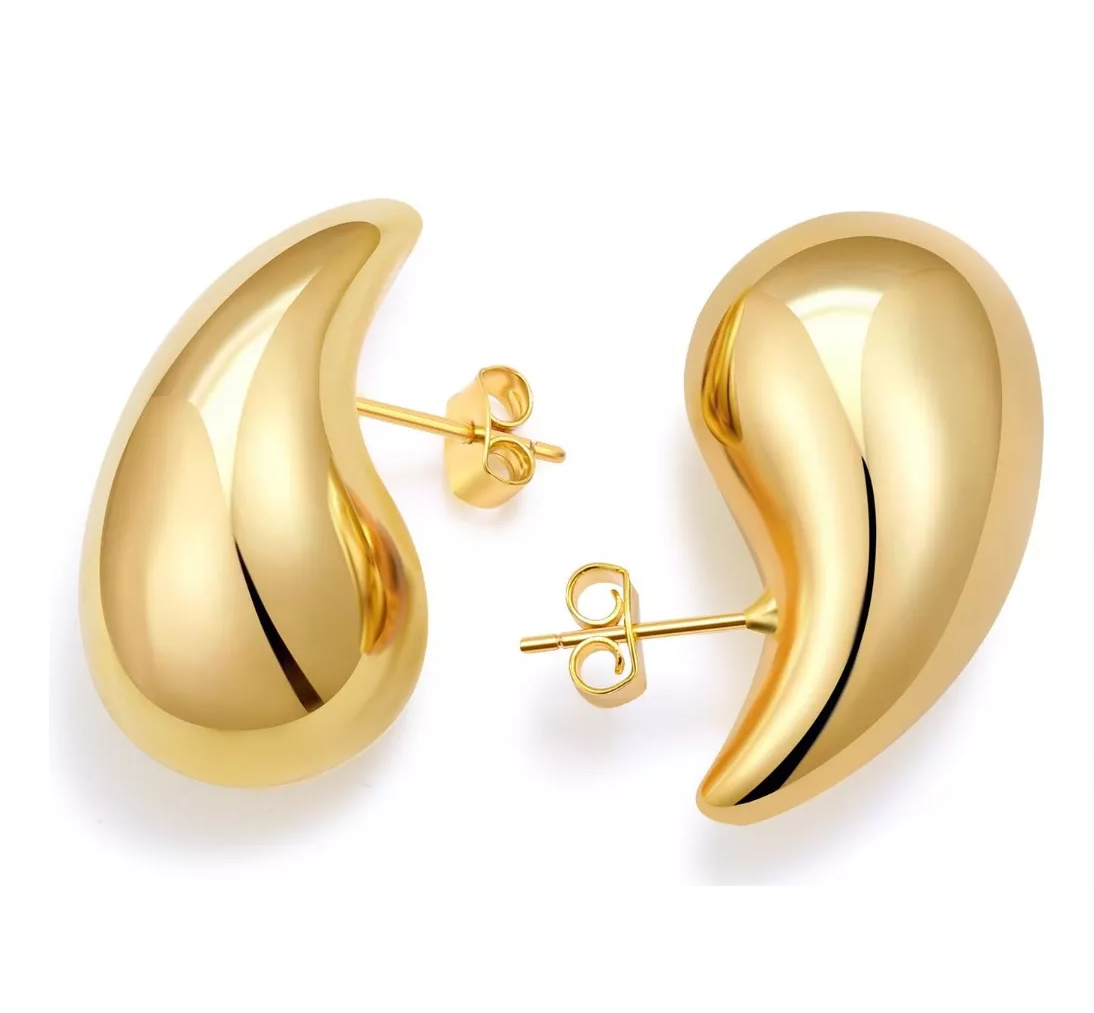 Aretes De Gota De Agua Para Mujer 1 par Dorado