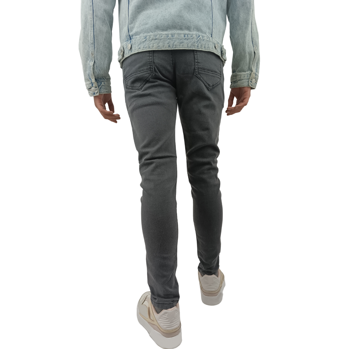 JEANS SKINNY STRETCH GRIS