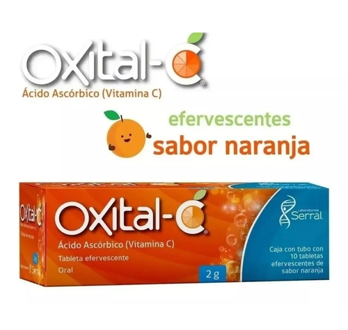 Oxital® C Forte Vitamina C Sabor Naranja 10 Piezas 2 G