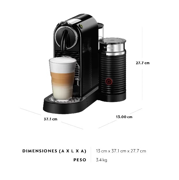 Cafetera + Aeroccino Nespresso Citiz & Milk Con 14 Cápsulas