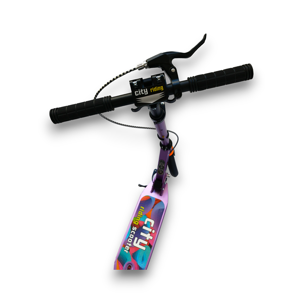 Scooter Patín Urbano Plegable Con Freno Morado