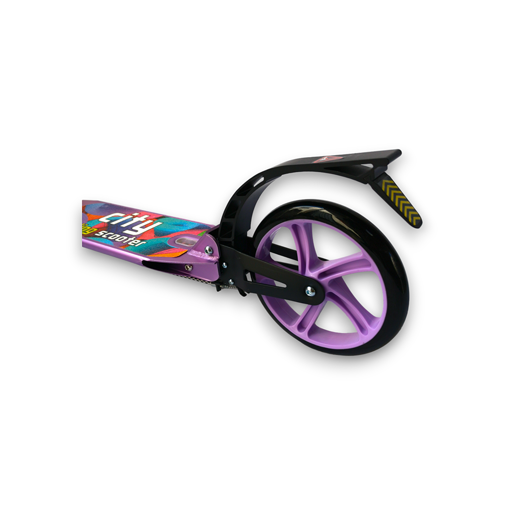 Scooter Patín Urbano Plegable Con Freno Morado