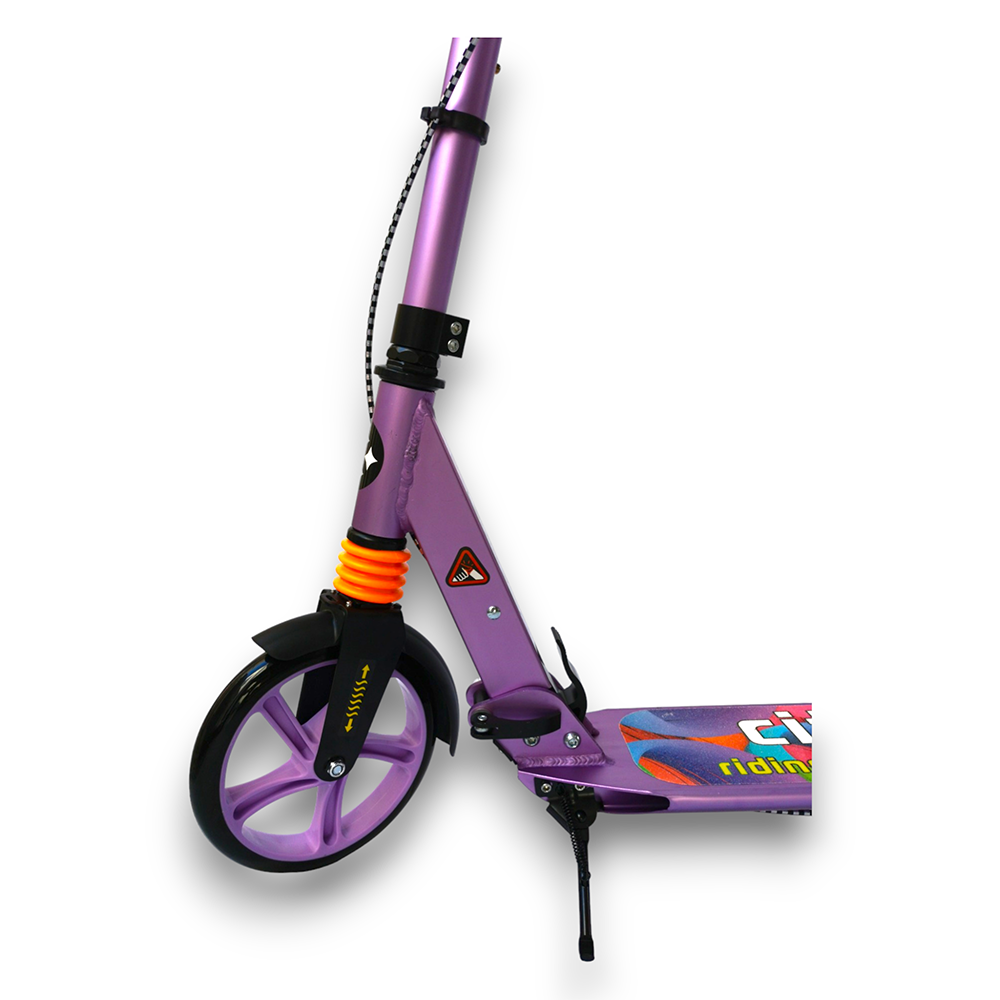 Scooter Patín Urbano Plegable Con Freno Morado