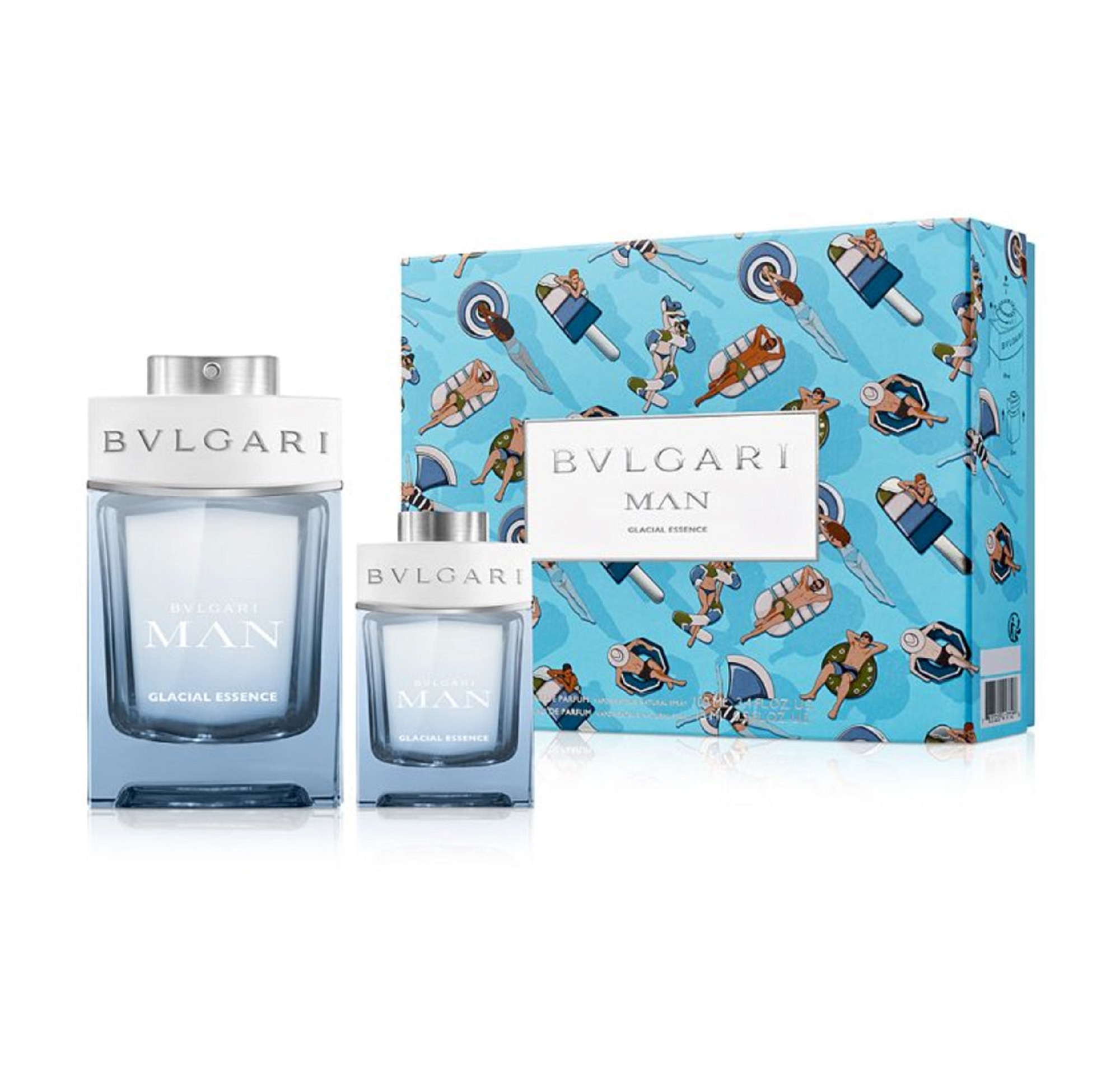 Set Bvlgari Man Glacial Essence EDP 100 ml & 15 ml Hombre