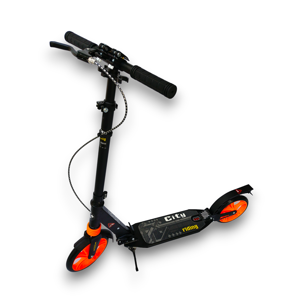 Scooter Patín Urbano Plegable Con Freno Negro