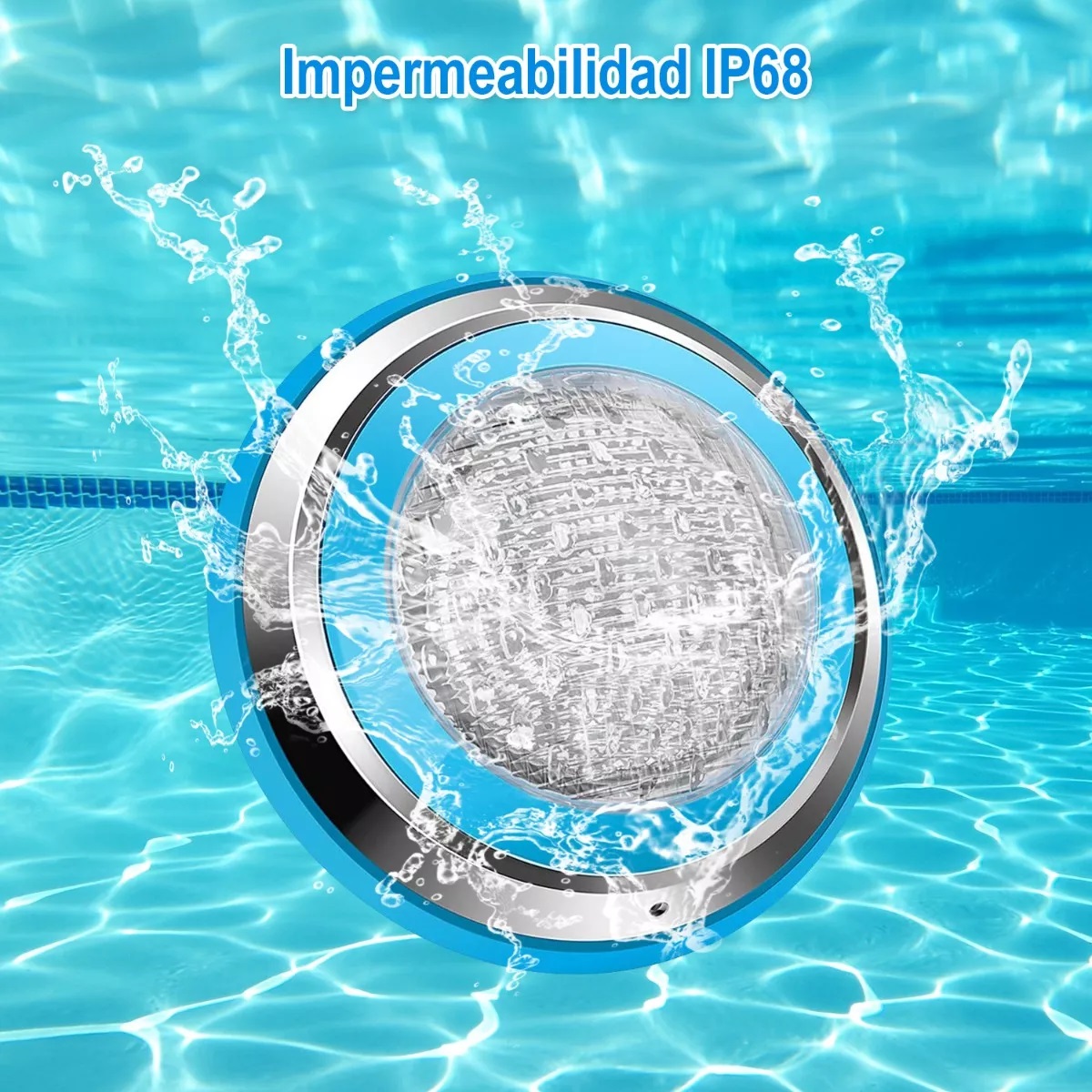  Lampara Para Alberca Rgb + Transformador Control Remoto 25w