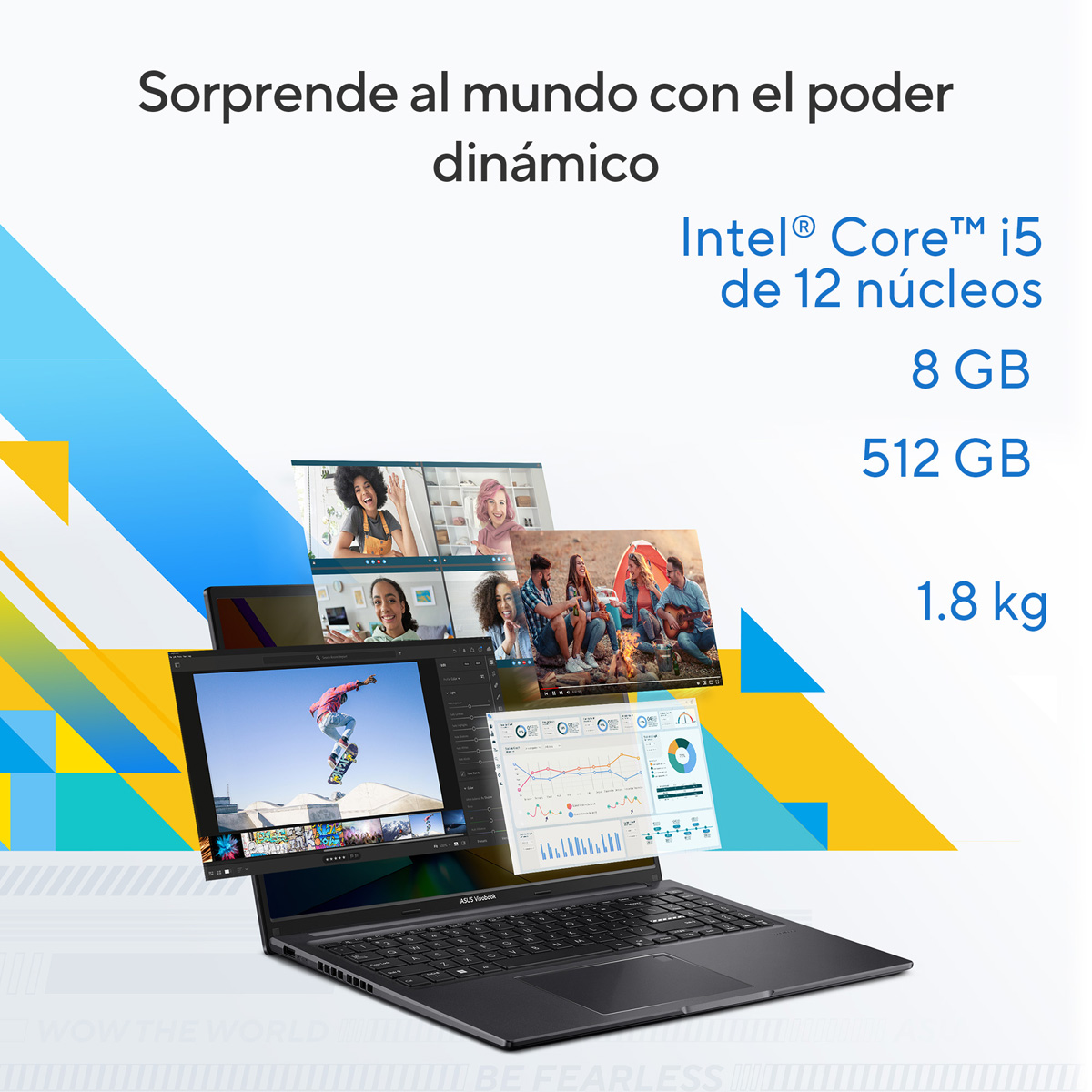 Laptop Asus Vivobook Intel Core i5 X1605VA-MB221W 8GB 512SSD Negro