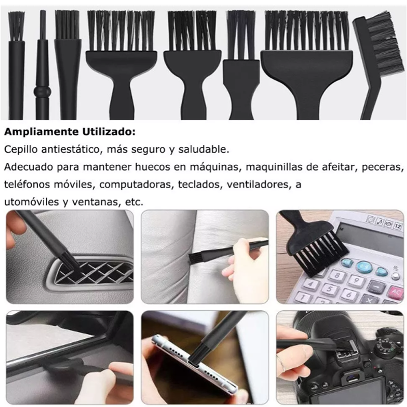 Kit De Cepillos Antiestáticos Limpieza Teclado