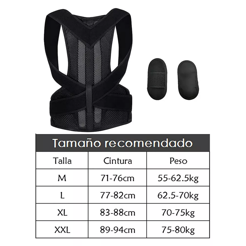 Corrector Postura Para Hombres Y Mujeres Con Placa Soporte