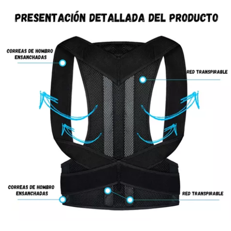 Corrector Postura Para Hombres Y Mujeres Con Placa Soporte