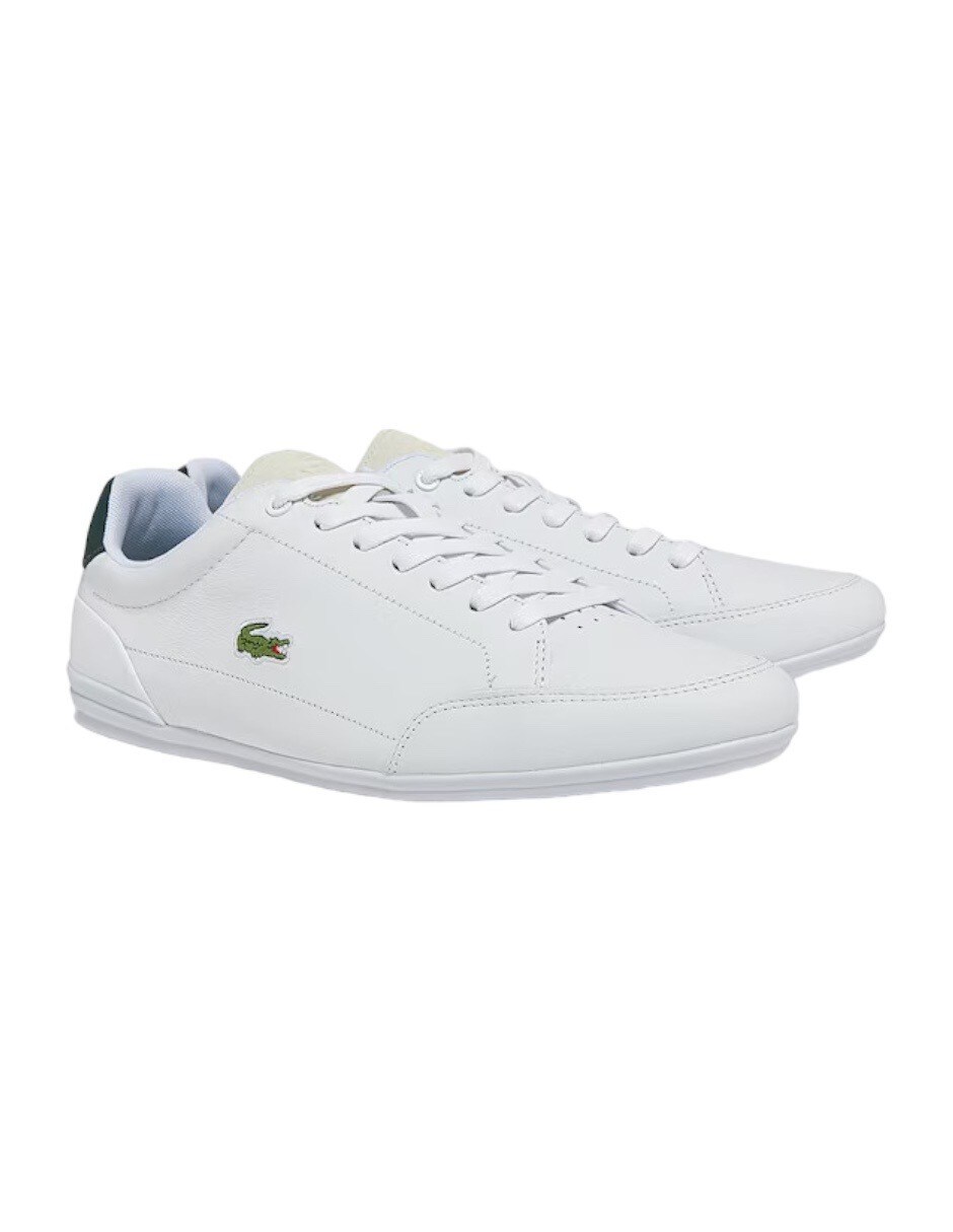 TENIS LACOSTE CHAYMON BLANCO CON VERDE PARA HOMBRE 743CMA00431R5