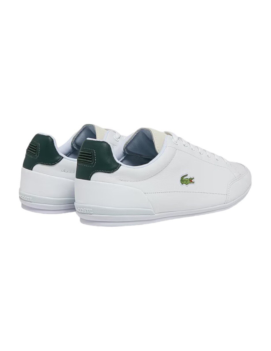 TENIS LACOSTE CHAYMON BLANCO CON VERDE PARA HOMBRE 743CMA00431R5
