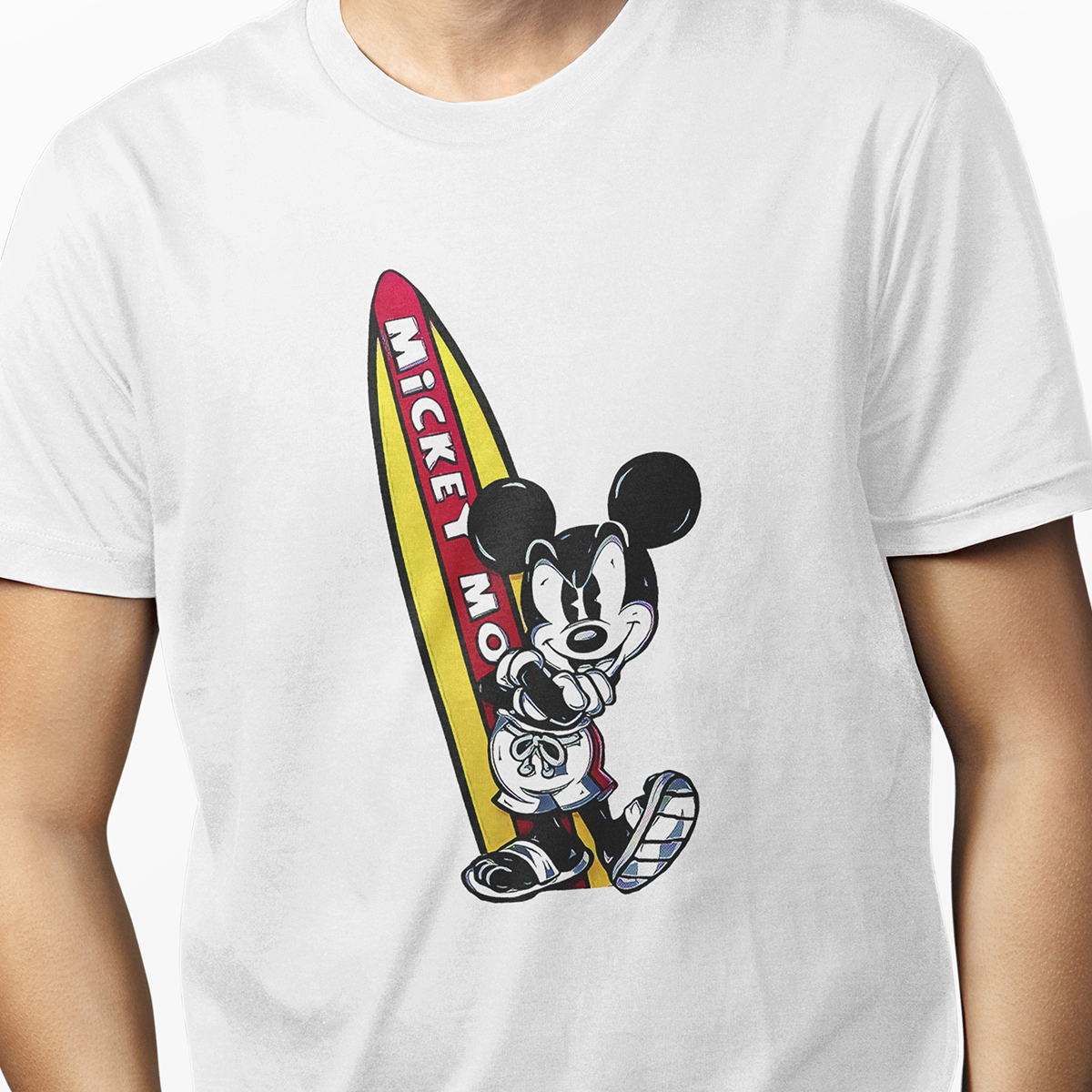 Playera De Mickey Mouse Blanca para Caballero