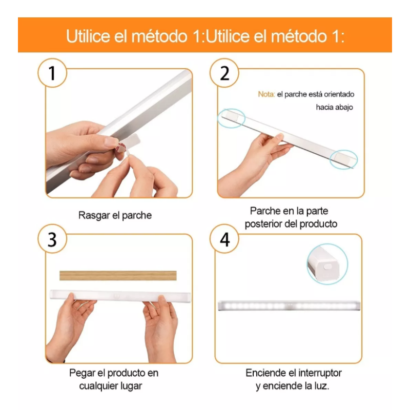 Lámpara Sensor De Movimiento Luz Usb Regulable 20 Focos Led.