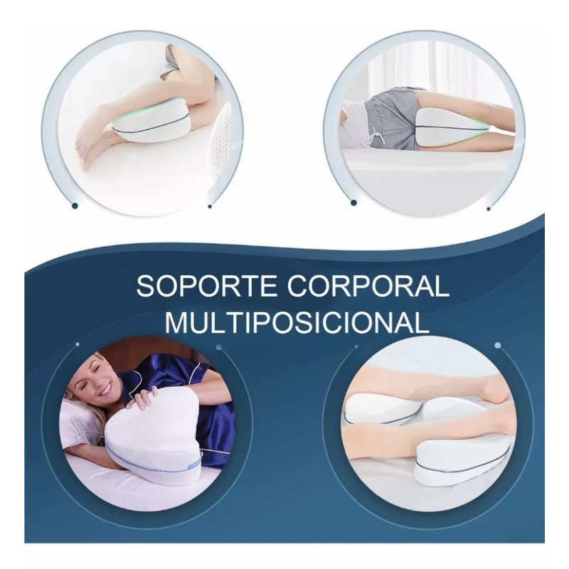 Almohada Ortopedica Ergonomica Piernas Rodillas Memory Foam.