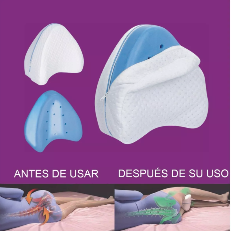 Almohada Ortopedica Ergonomica Piernas Rodillas Memory Foam.