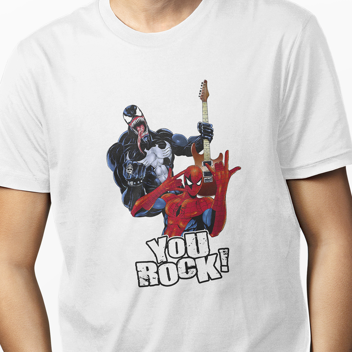 Playera para Hombre Blanca Venom Comics 