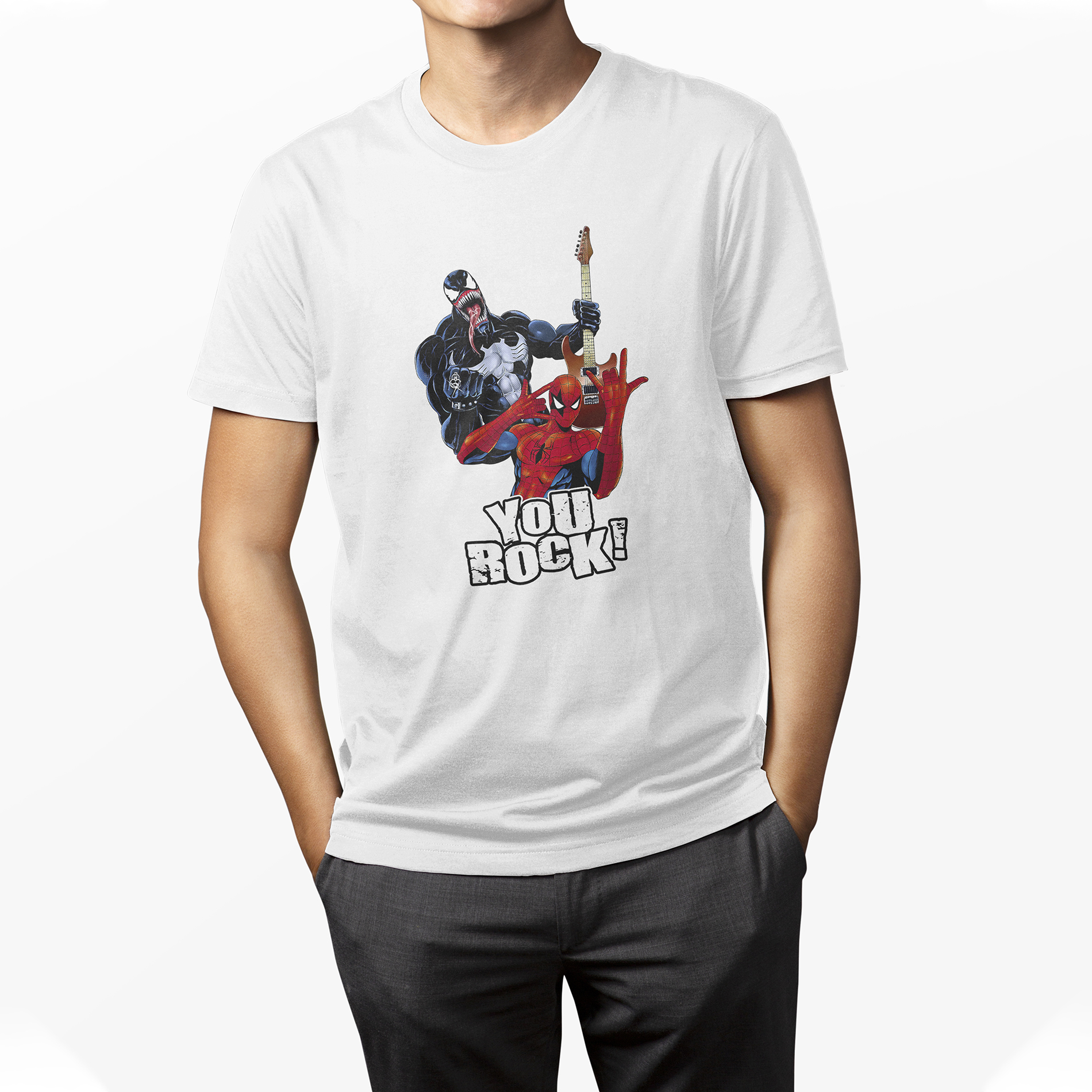 Playera para Hombre Blanca Venom Comics 