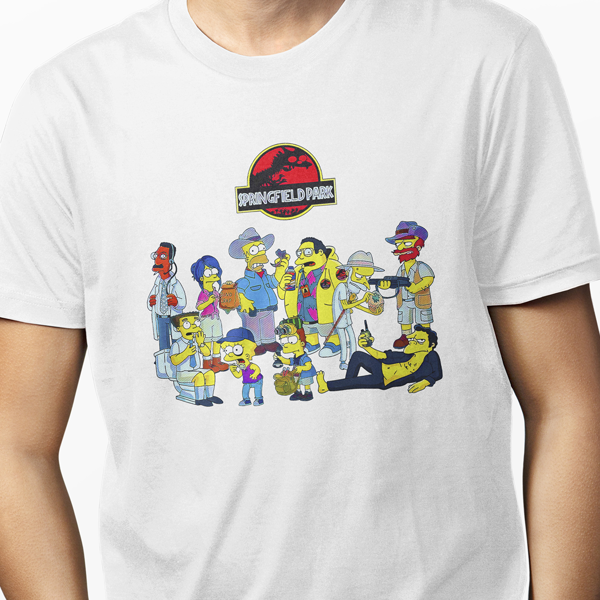 Playera para Hombre Blanca Serie The Simpsons