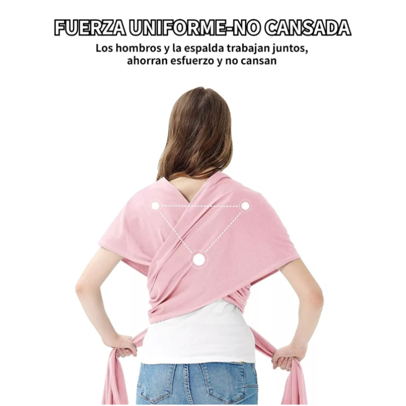 Fular Para Porteo Ergonómica Rebozo Portabebé Elastico Bebé.