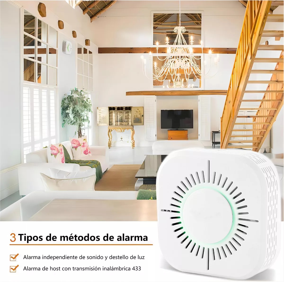 Detector De Humo Inteligente Con Sensor De Incendio