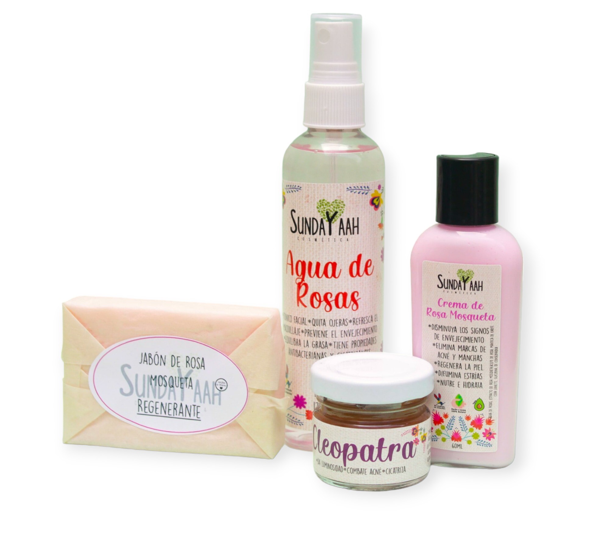 Set Cuidado Facial Skincare Sin Marcas Artesanal 4 Pzas