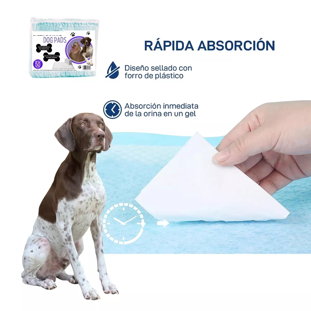 Paquete 50 Tapetes Entrenador Desechable Pañal Para Perro