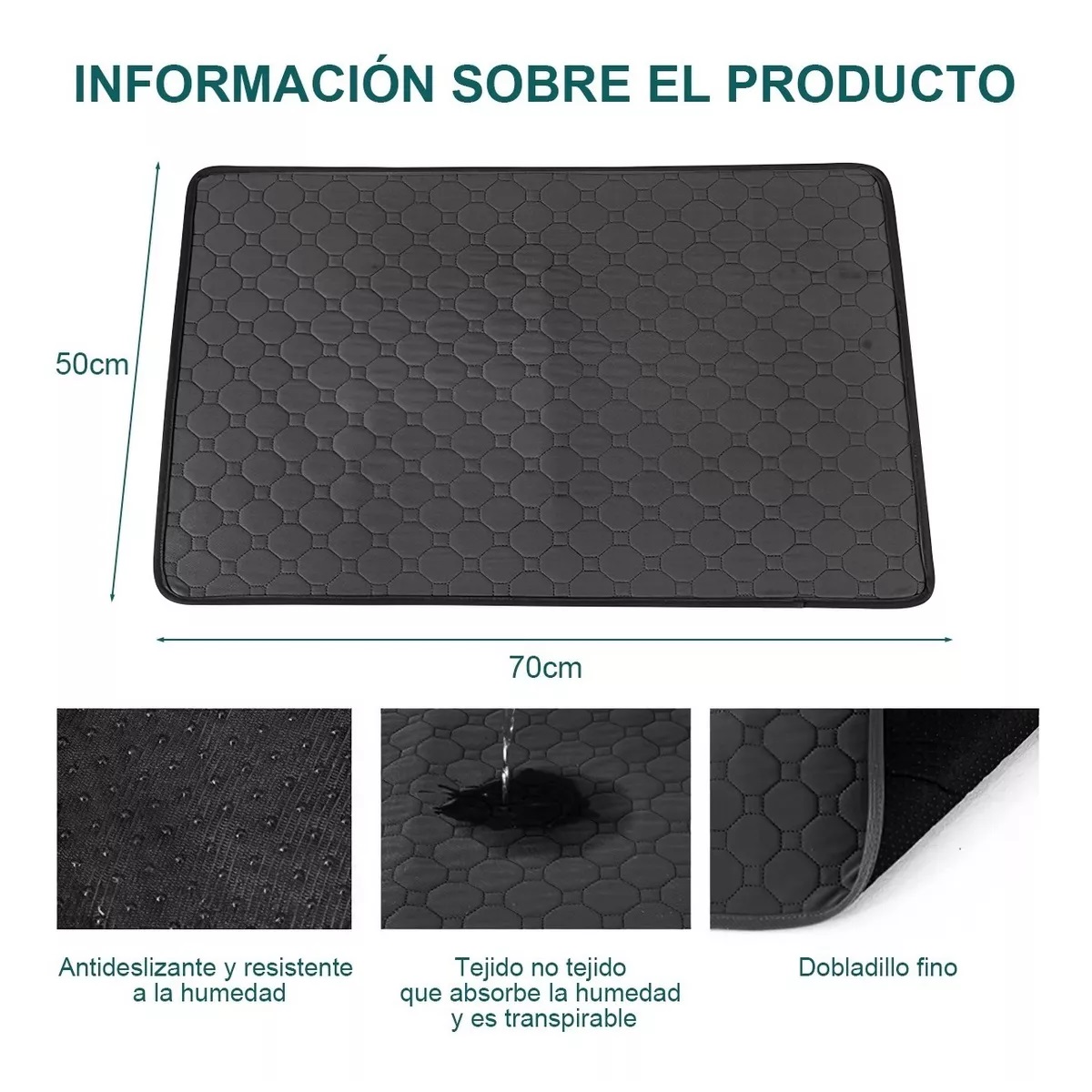 Par Tapete Entrenador Para Perro Pipí Almohadillas Lavables 2pcs