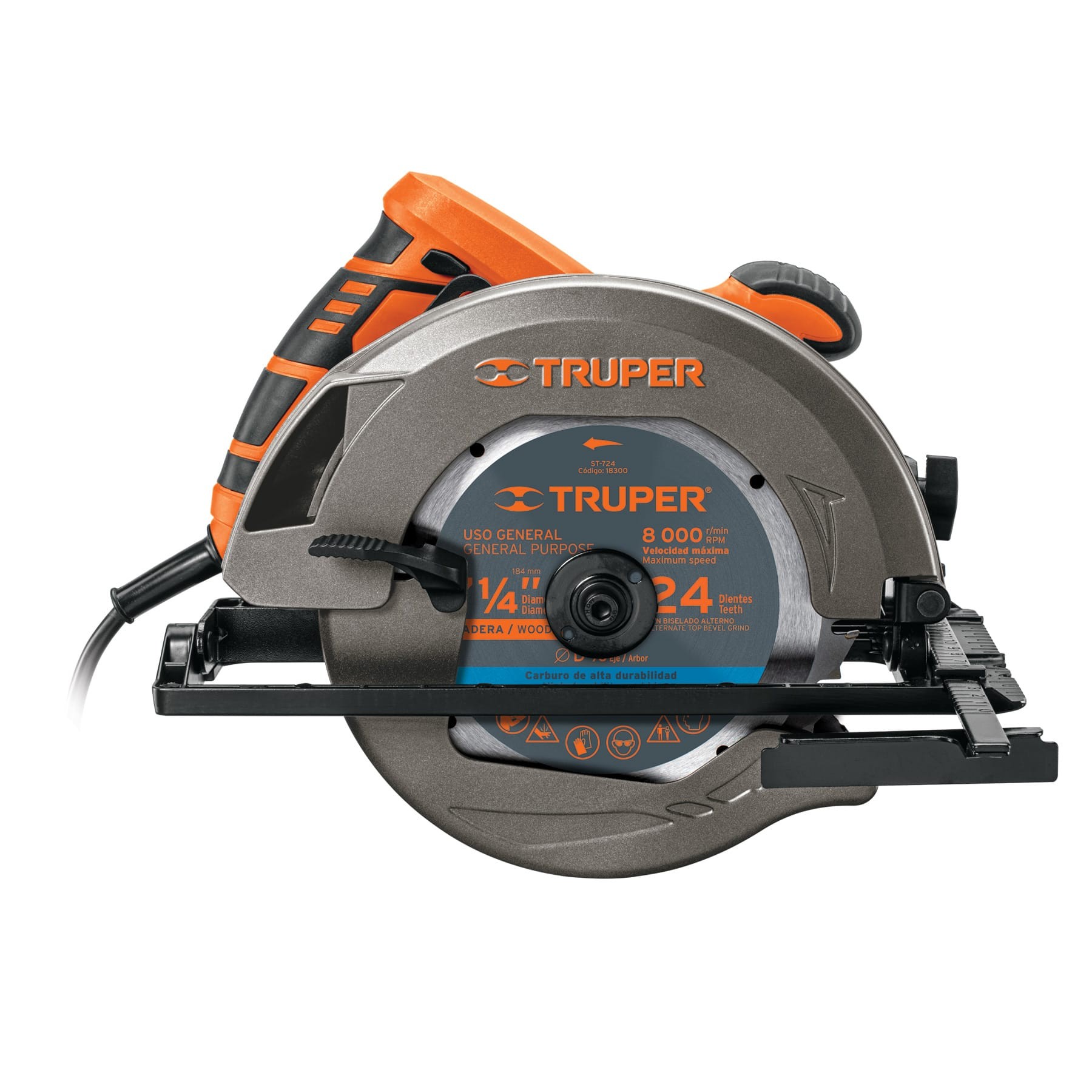 SIERRA CIRCULAR 7-1/4" 1500 W, PROFESIONAL, TRUPER 11004