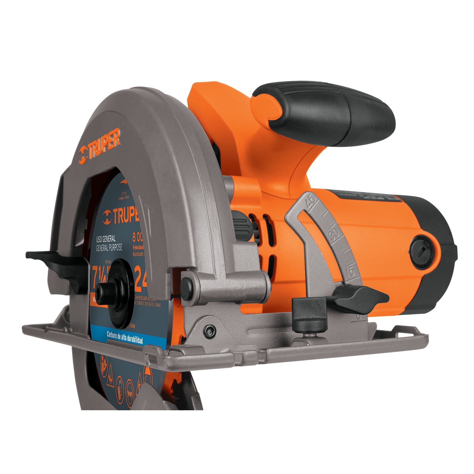SIERRA CIRCULAR 7-1/4" 1500 W, PROFESIONAL, TRUPER 11004