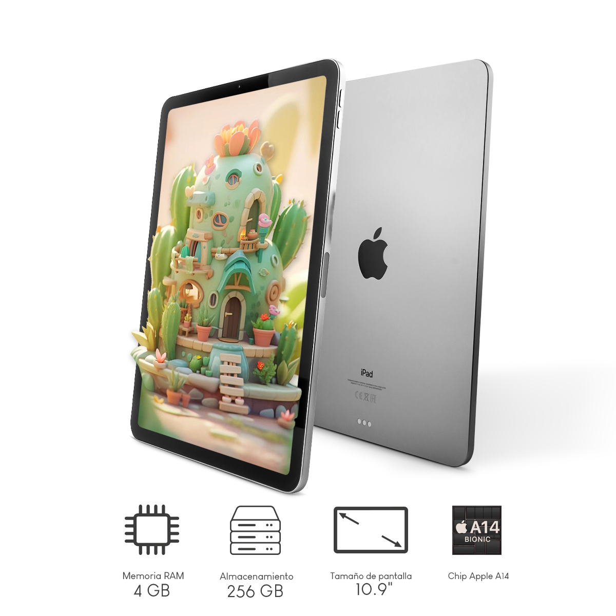 Tablet Apple Ipad AIR 4TH Gen A14 64GB 10.9Pulg Wifi us Space Gray FYFM2LL Refurbished "A"