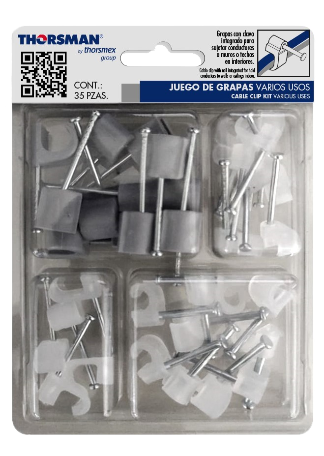 KIT DE GRAPAS THORSMAN PARA CABLES 20 CAJITAS CON 35 PZAS. C/U 3209-04001