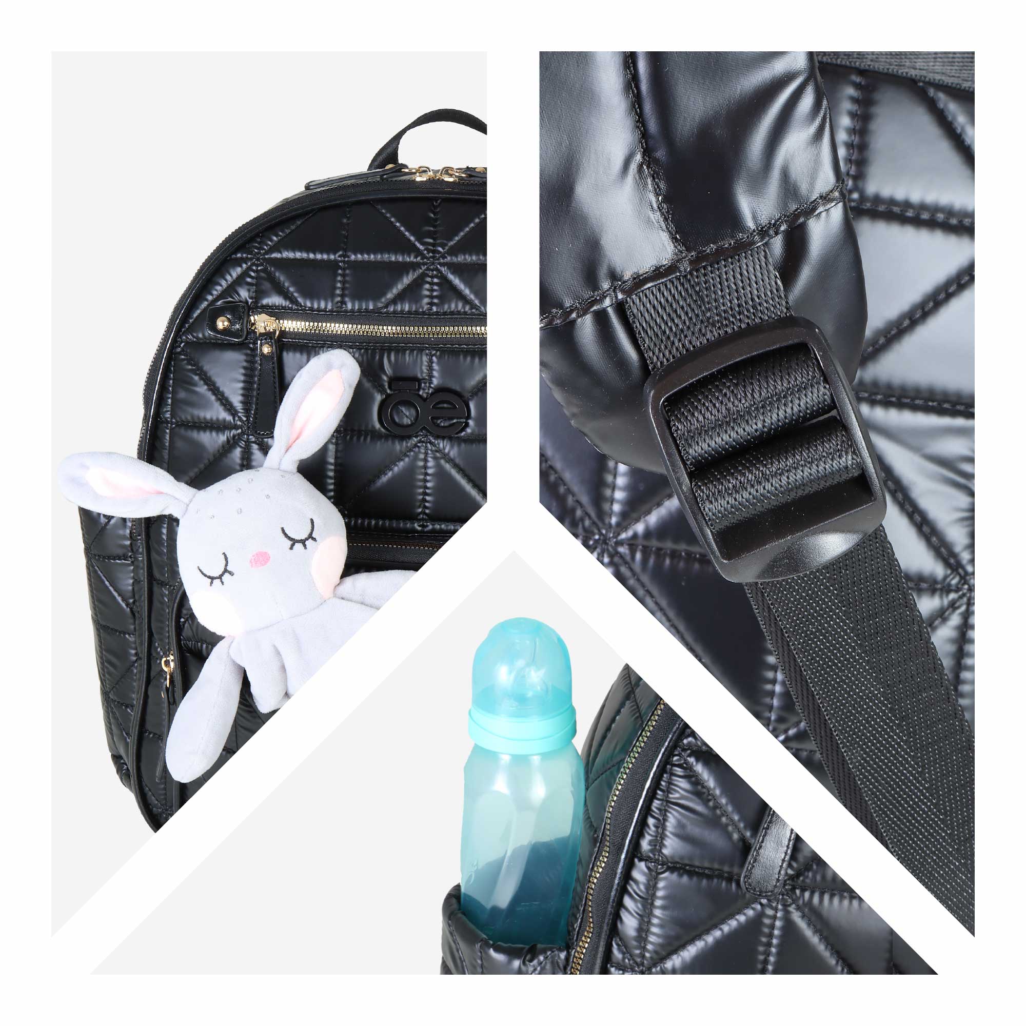 Mochila Pañalera Cloe Mom Baby Nylon Resistente al Agua