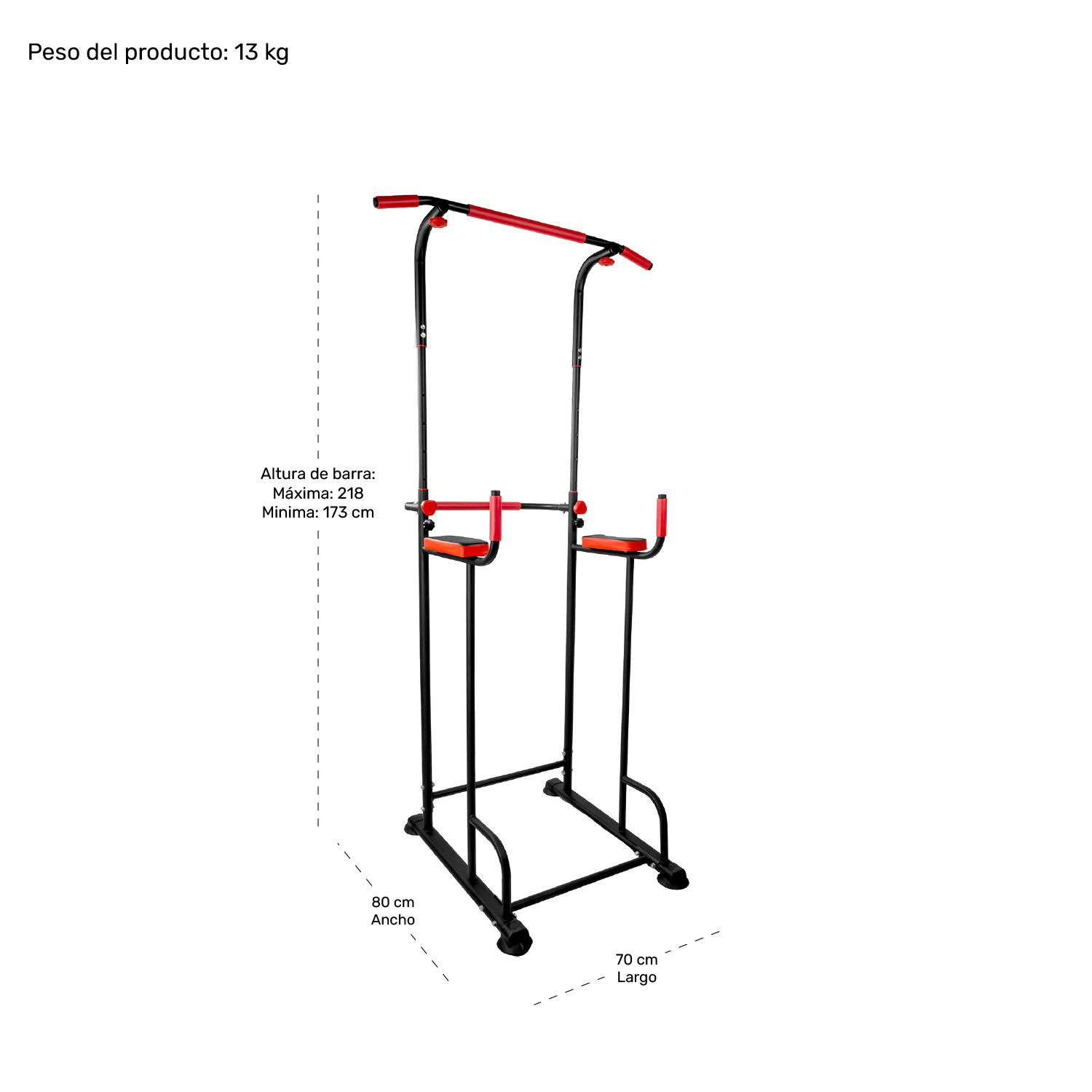 Torre Multifuncional Abdominales Dominadas Power Rack 
