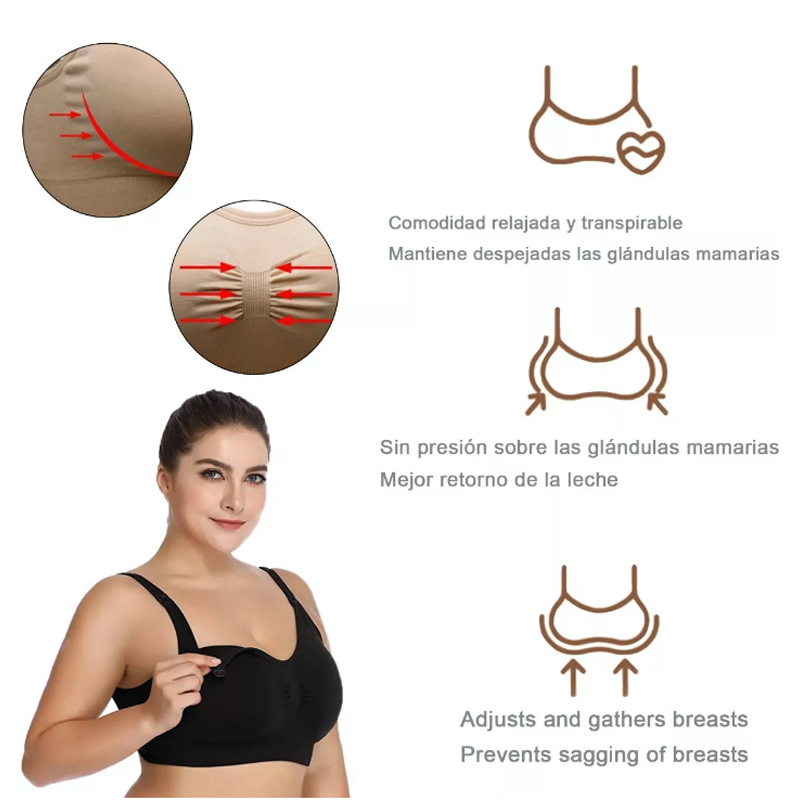 Sostenes De Lactancia Materna Sin Costura, Juego De 3pzs
