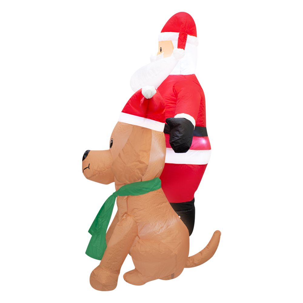 Inflable Navideño Santa Y Amigo Luz Led 1.50 Mts Santa Claus