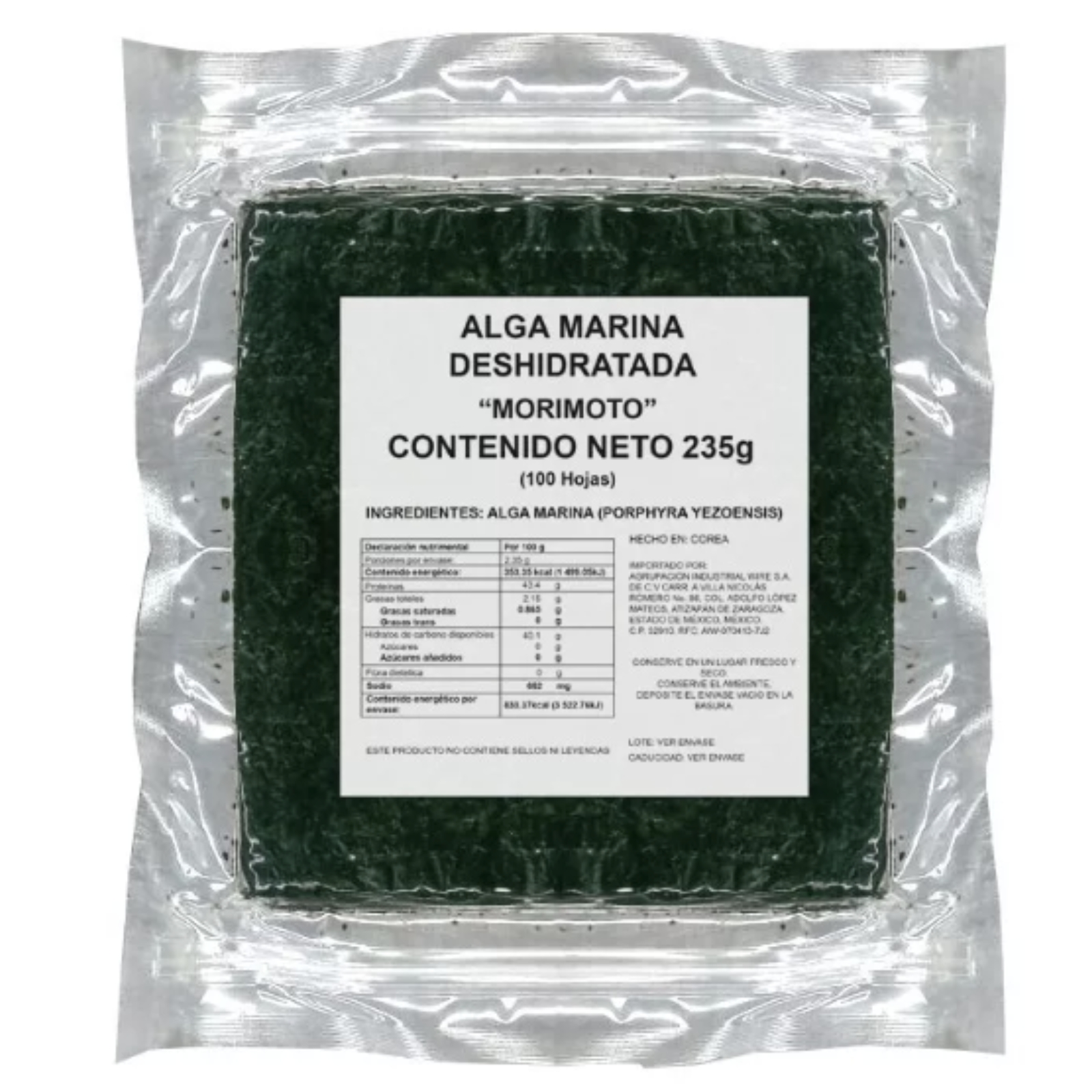 Alga Nori Deshidratada Tostada Para Sushi 100 Hojas ¡promo!