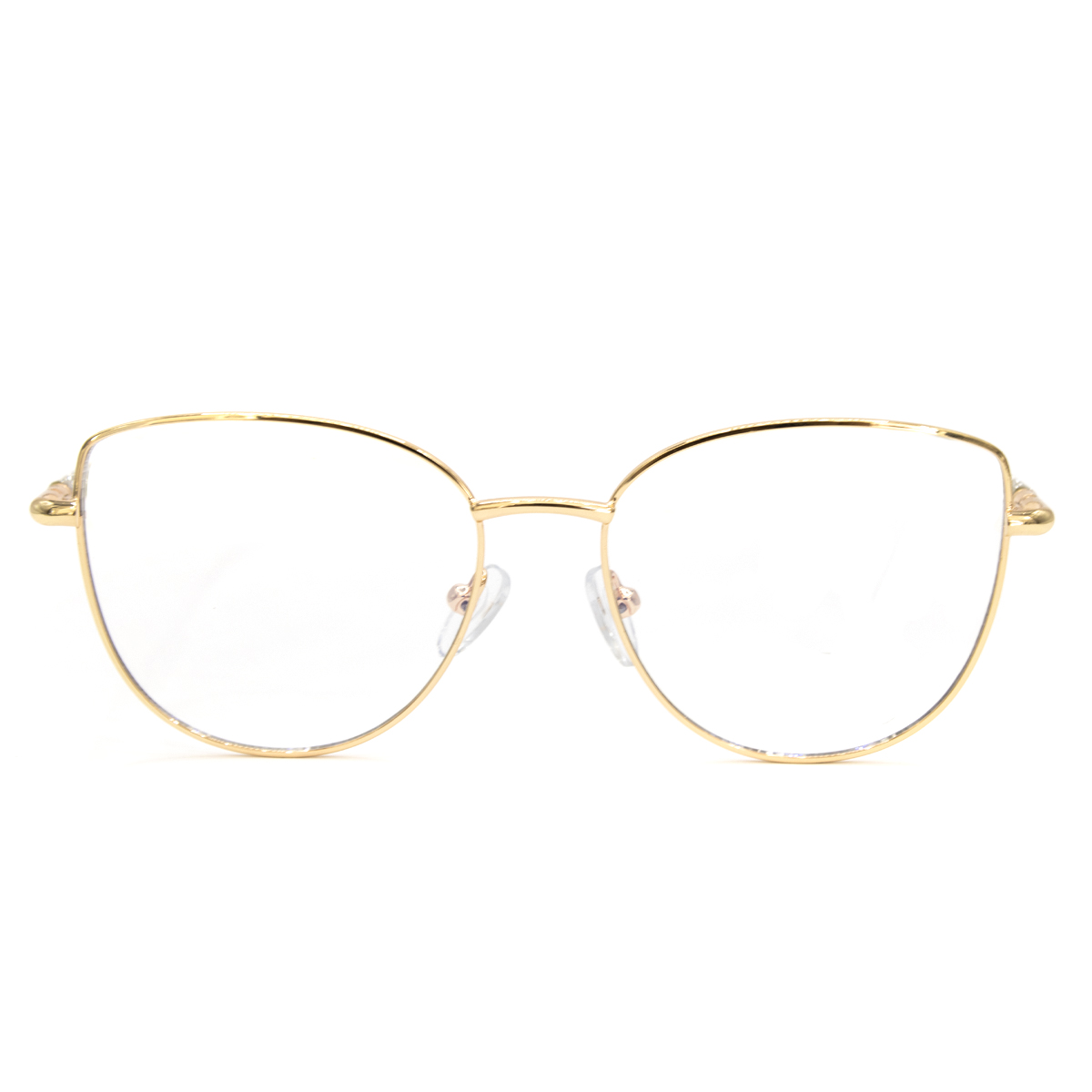 Lentes De Armazon Dorados Bonitos Graduable GEN991005