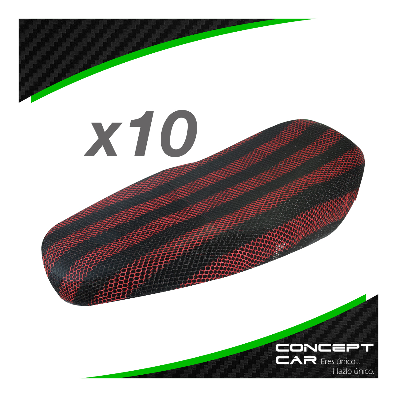 10 Funda Cubre Asiento Malla Para Moto Térmica Universal Xl