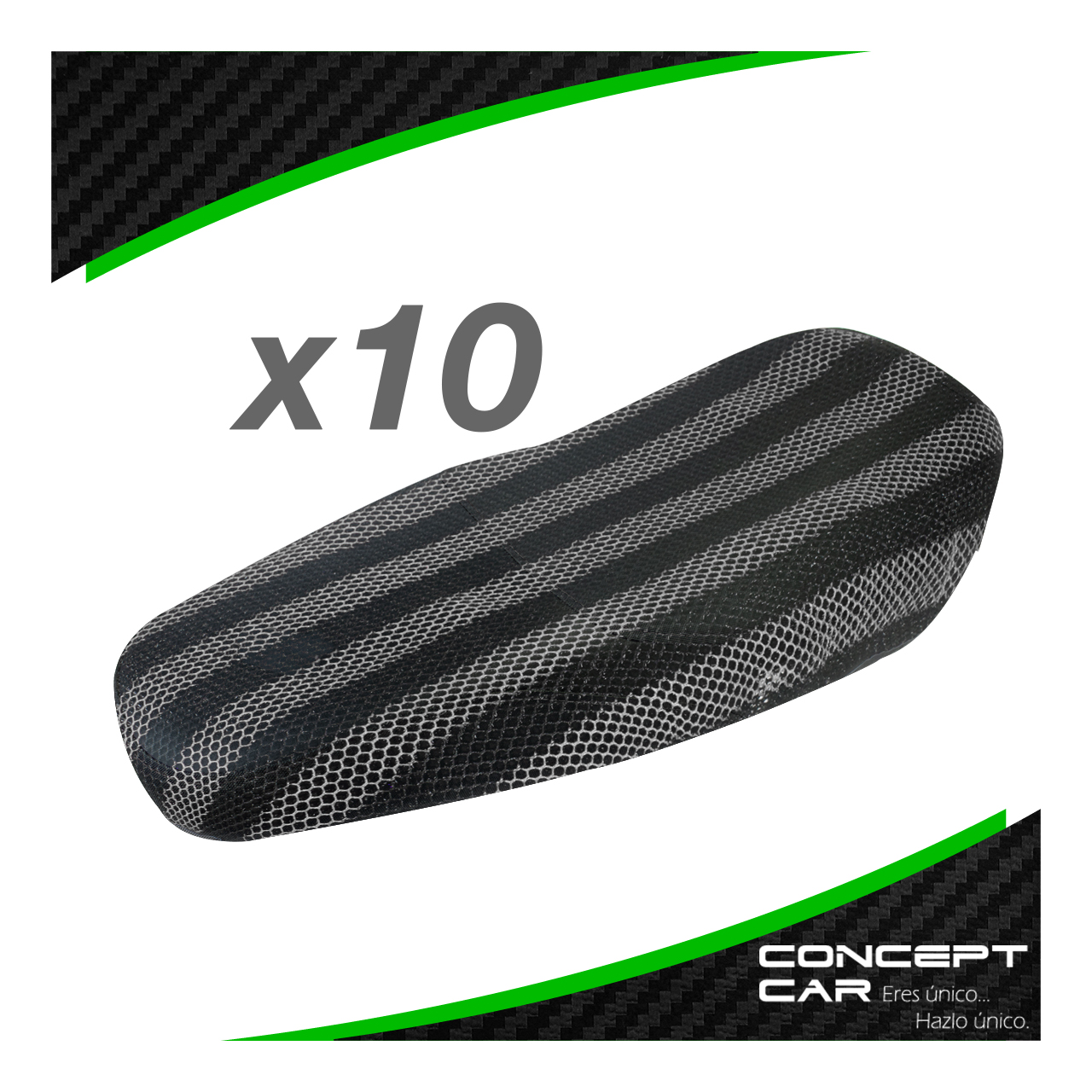 10 Funda Cubre Asiento Malla Para Moto Térmica Universal Xl