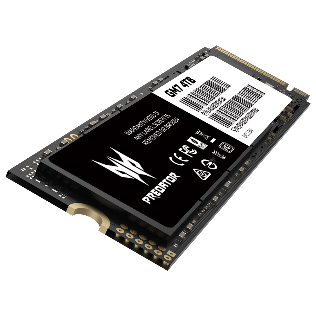Unidad de Estado Solido SSD M.2 4TB ACER PREDATOR GM7 NVMe 1.4 PCIe 4.0 7200/6300 MB/s BL.9BWWR.120