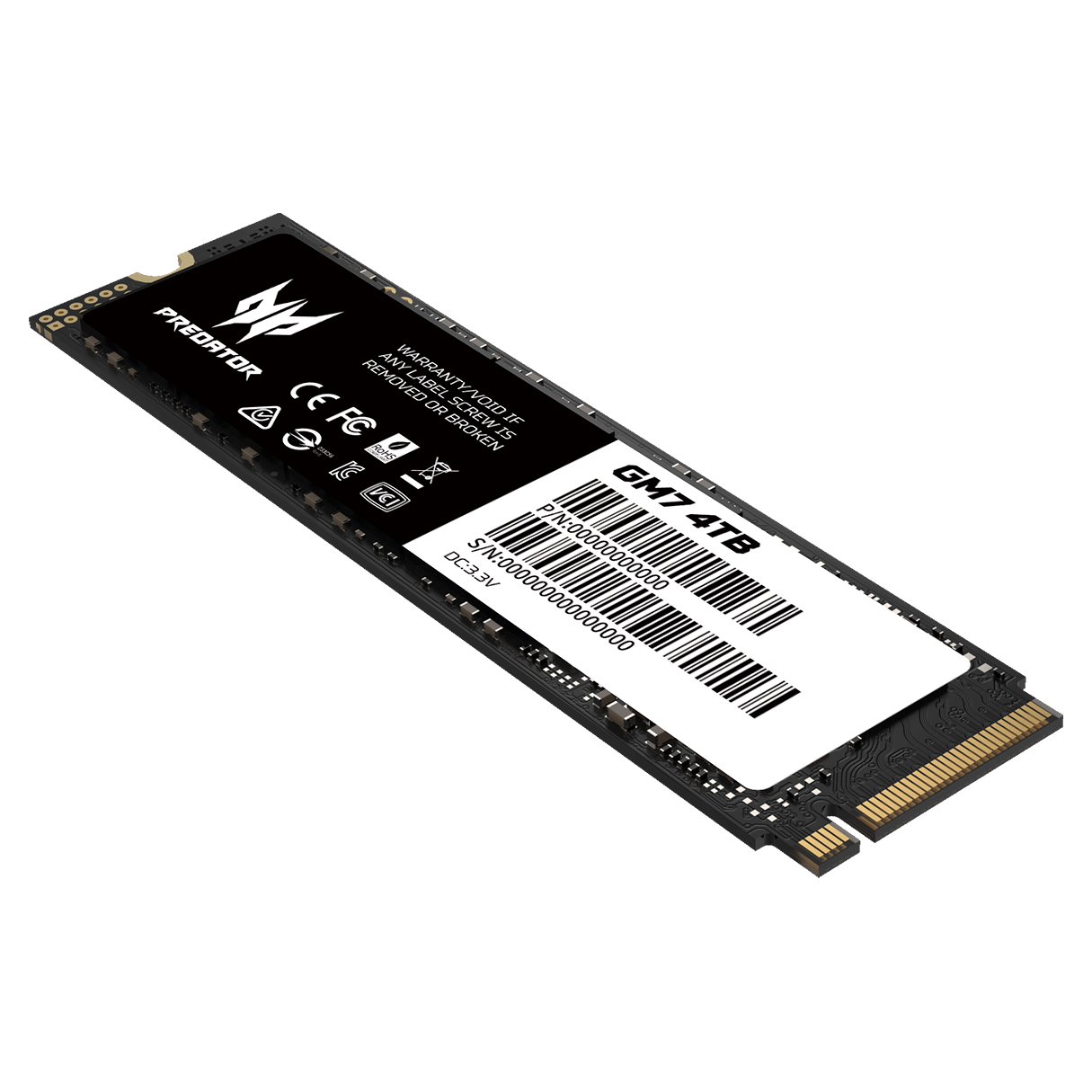 Unidad de Estado Solido SSD M.2 4TB ACER PREDATOR GM7 NVMe 1.4 PCIe 4.0 7200/6300 MB/s BL.9BWWR.120