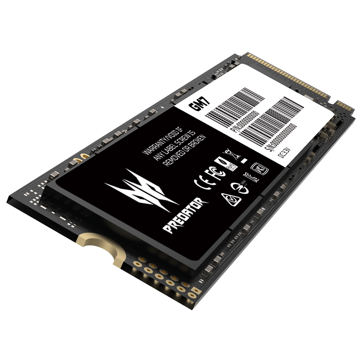 Unidad de Estado Solido SSD M.2 2TB ACER PREDATOR GM7 NVMe 1.4 PCIe 4.0 7200/6300 MB/s BL.9BWWR.119 