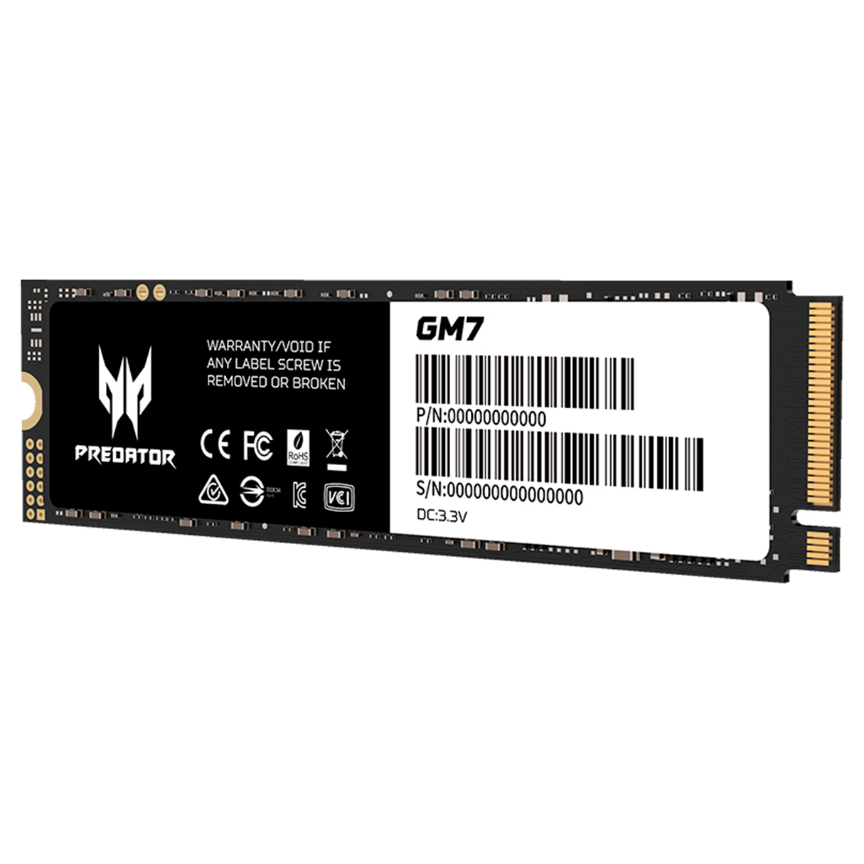 Unidad de Estado Solido SSD M.2 2TB ACER PREDATOR GM7 NVMe 1.4 PCIe 4.0 7200/6300 MB/s BL.9BWWR.119 