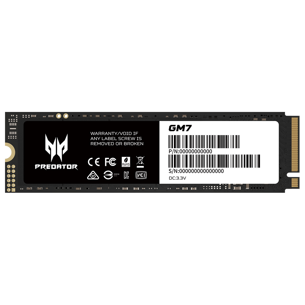 Unidad de Estado Solido SSD M.2 2TB ACER PREDATOR GM7 NVMe 1.4 PCIe 4.0 7200/6300 MB/s BL.9BWWR.119 
