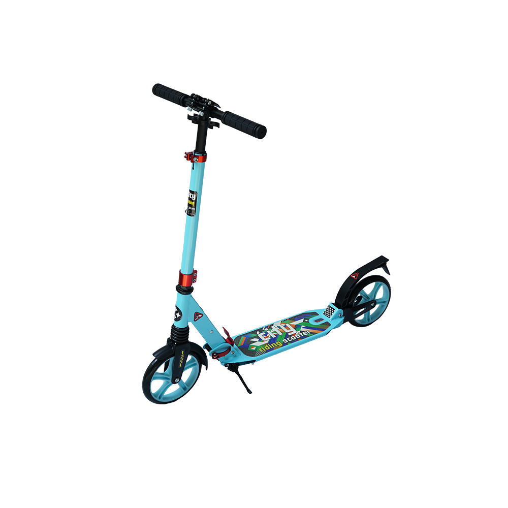 Patín Urbano Scooter Plegable Con Freno De Pie Azul